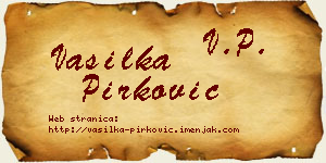 Vasilka Pirković vizit kartica